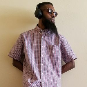 Men's Short Sleeve Button Up Chaps Lg